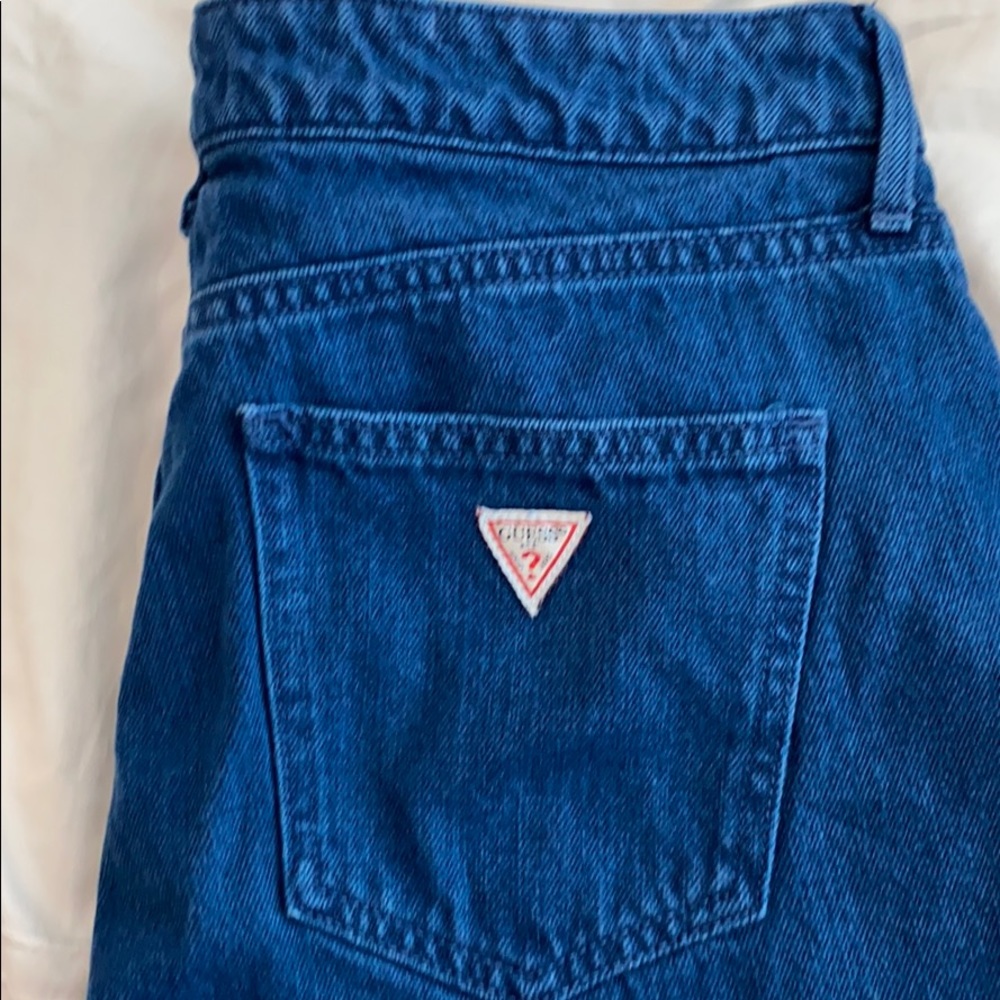High waisted GUESS jean shorts.